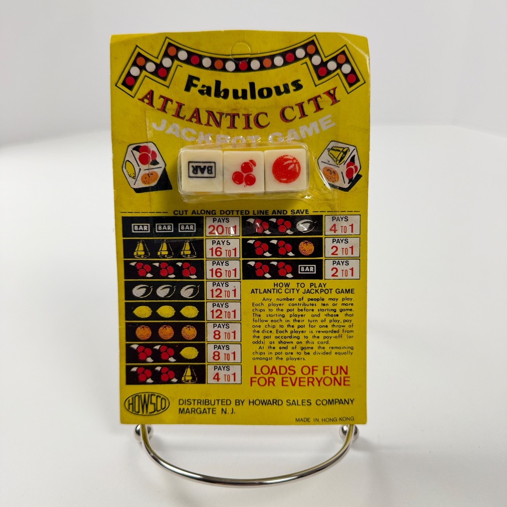 Vintage Atlantic City Jackpot Dice Game NOS Sealed Howard Sales‎